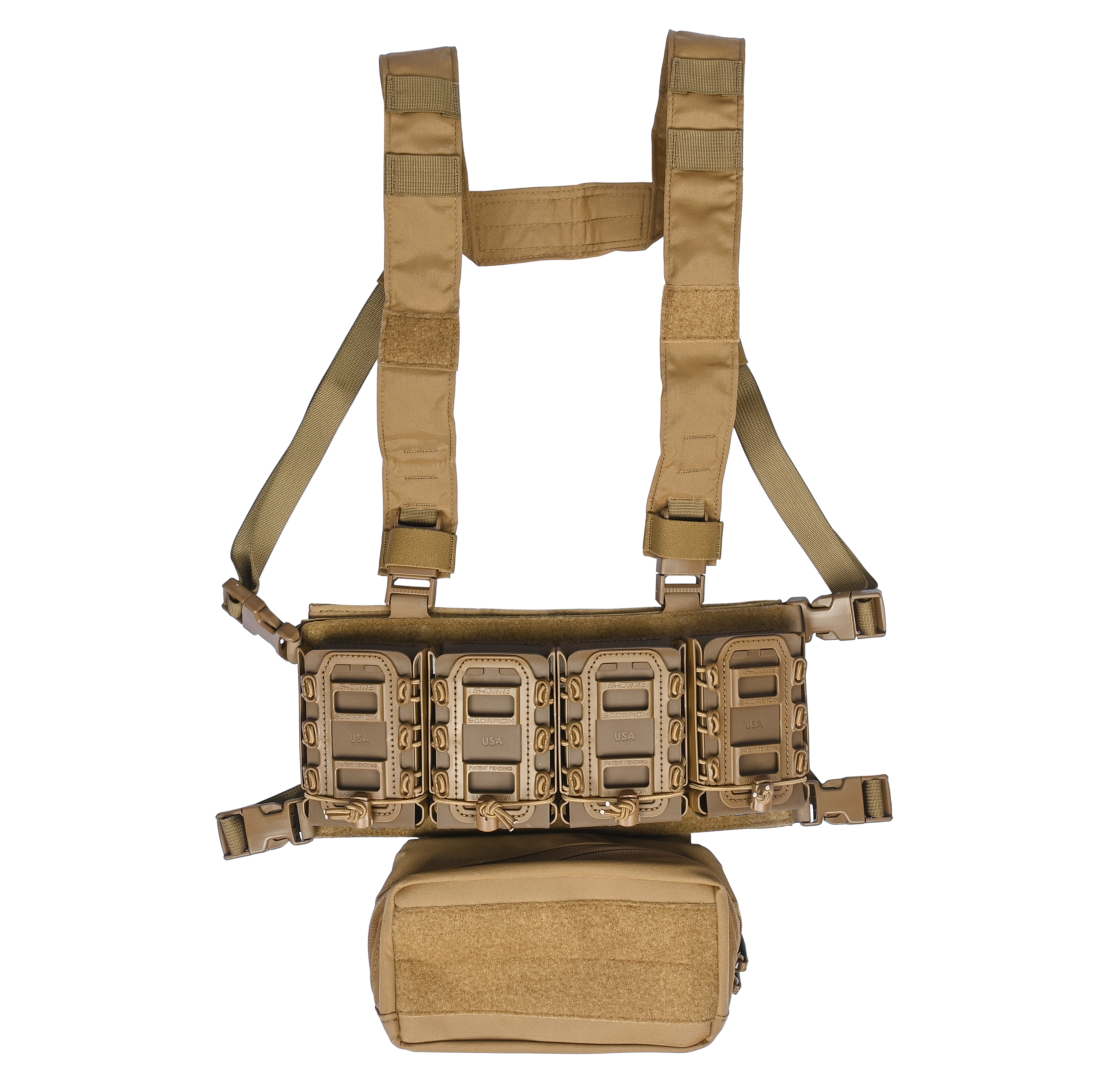 SYNC - 4Zero 4X0 Micro Chest Rig with Suspension Pouch, Coyote Brown ...